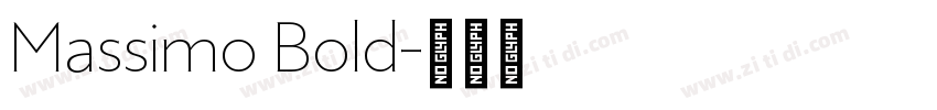 Massimo Bold字体转换